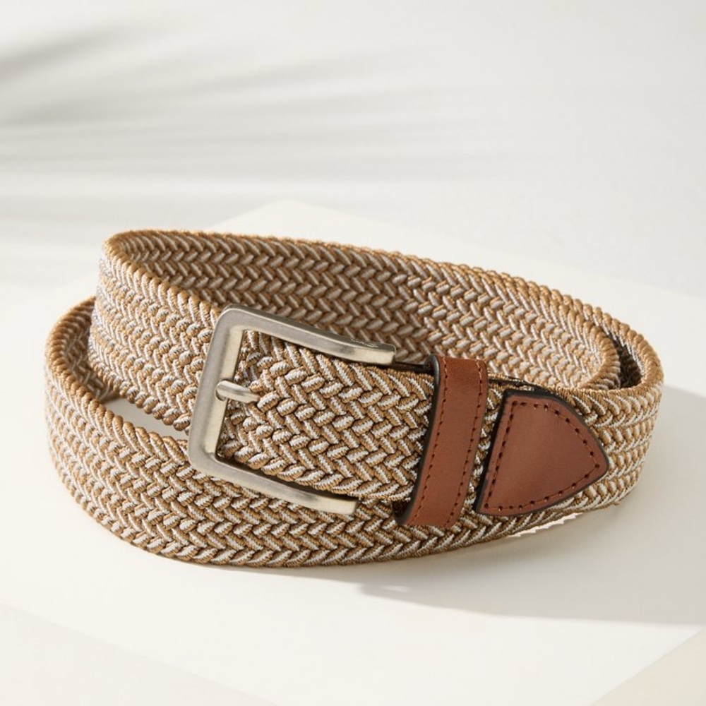 Tommy Bahama Two-Tone Stretch Webbed Belt